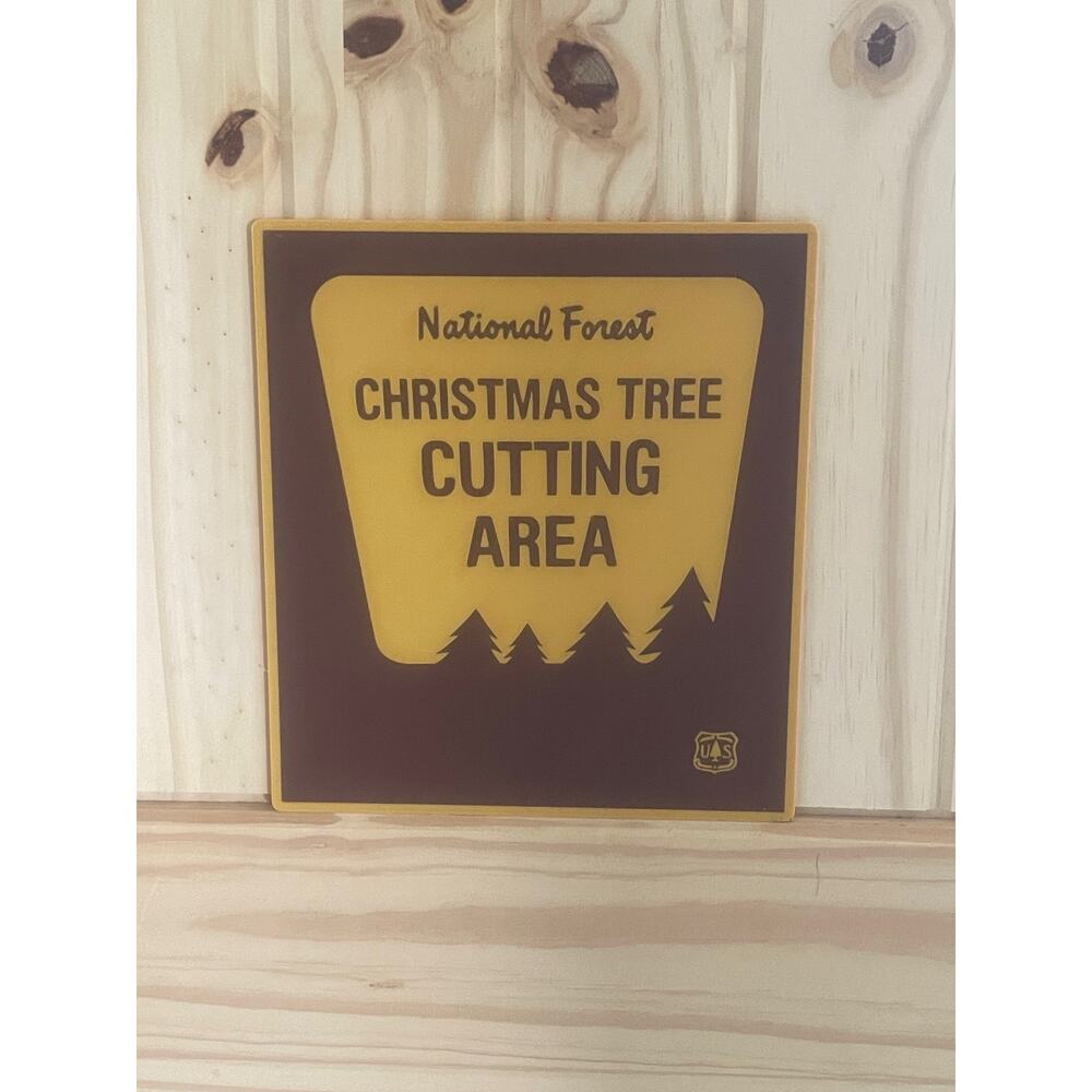 National Forest Christmas Tree Cutting Area Sign